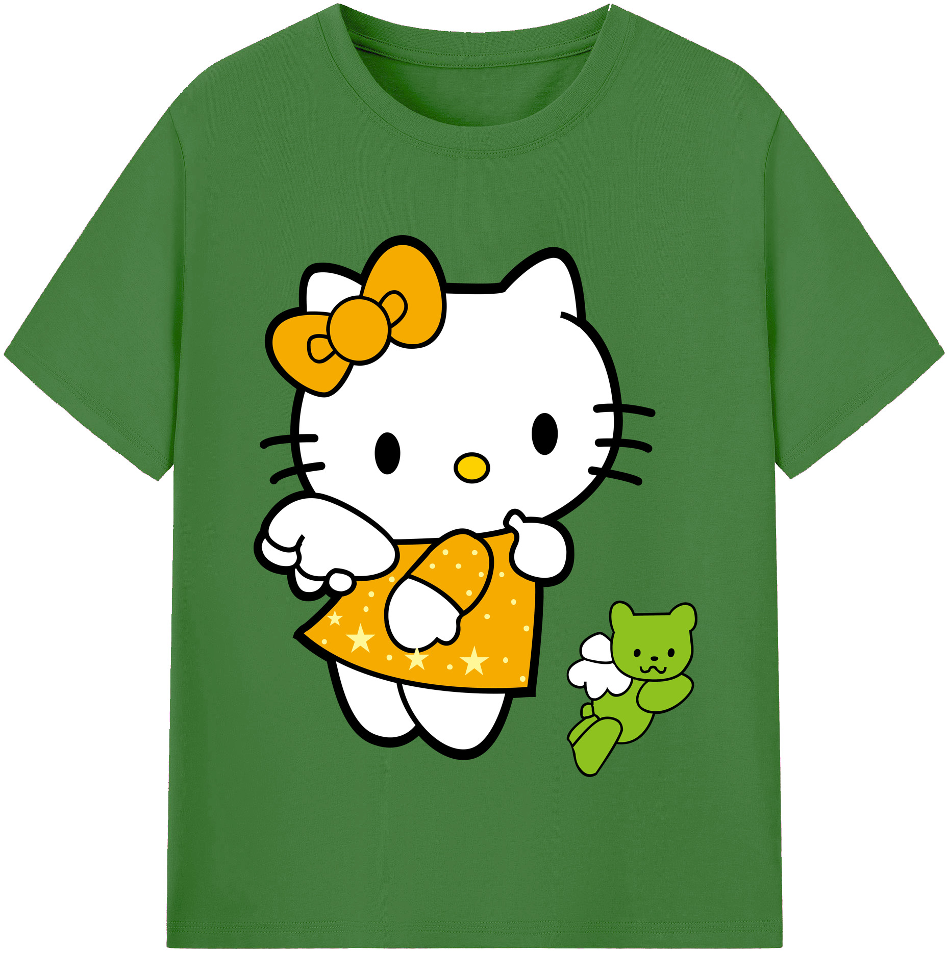 （画像用） Hello Kitty ハローキティ レディースカジュアルプリントTシャツ（綿100％）